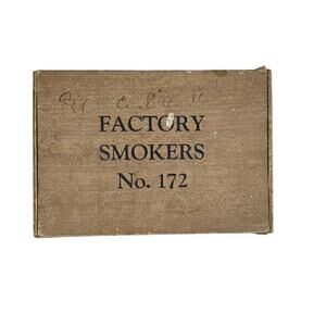 Vintage Factory Smokers No. 172 Cigar Box 1970s